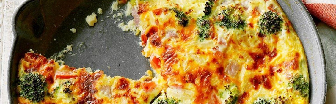 Omelete de forno com ricota.